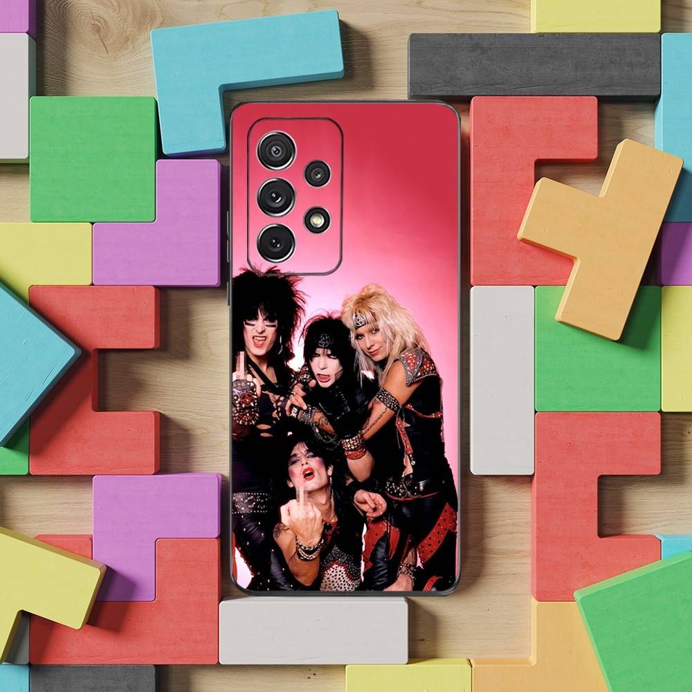 Rock Band M-Motley C-Crue Phone Case For Samsung S25,S24,S23,S22,S21,S20,S10,Ultra,Plus,Lite,FE,Soft Silicone Black Cover