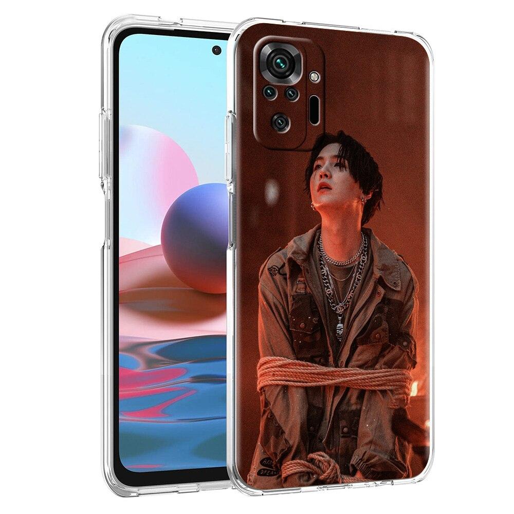 Phone Case For Xiaomi Poco X3 NFC M3 F3 Redmi Note 9S 9 8 10 Pro 7 8T 9C 9A 8A K40 Soft Silicone Clear Cover Coque Agust D Suga