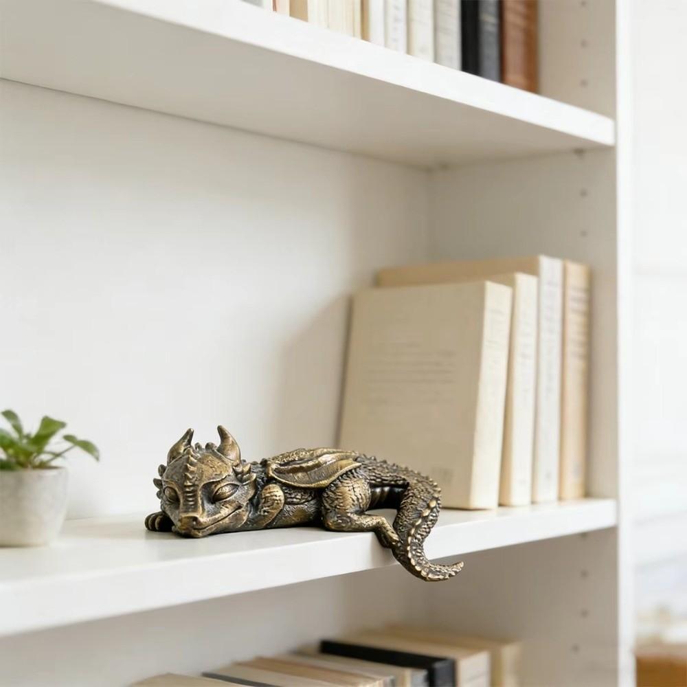 Resin Dragon Sculpture Decoration Bookshelf Ornaments Decorative Desktop Ornament Home Decor