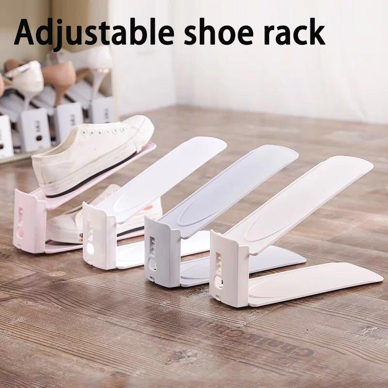 5pcs Adjustable Shoe Rack - Shoe Storage Wonder Double-Layer Shoe Drying Rack with Tiered Shoe Trays Slipper Storage Rack