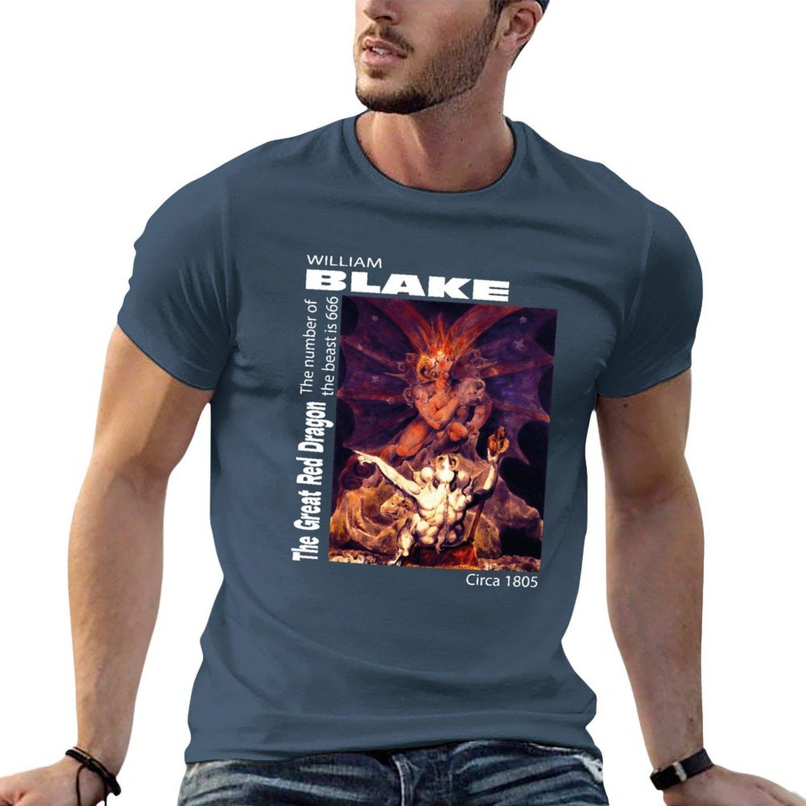 The Number Of The Beast Is 666 Design By William Blake Painting Tshirt T Shirt Unisex Designer T Shirts With Prints Tshirt S