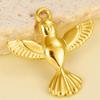 6pcs Real Gold Plated Sun Moon Star Charm Cross Stainless Steel Charms For Jewelry Making Supplies Flower Heart Handmade Pendant