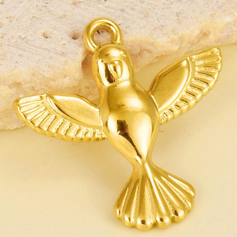 6pcs Real Gold Plated Sun Moon Star Charm Cross Stainless Steel Charms For Jewelry Making Supplies Flower Heart Handmade Pendant