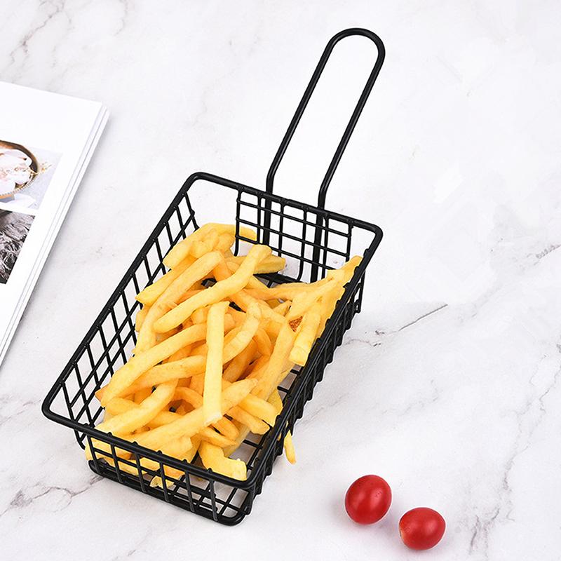 French Fries Basket Snack Bucket Fried Chicken Chip Storage Basket Food Frying Basket Oil Strainer Creative Tableware Container