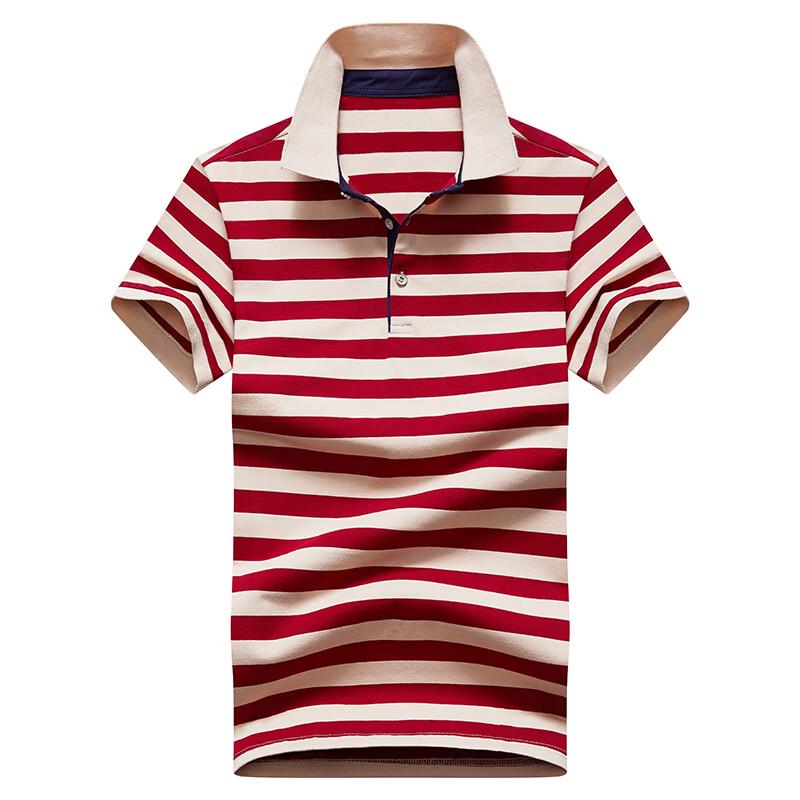 WRPCE Men s Striped Short Sleeve Polo Shirt 4XL