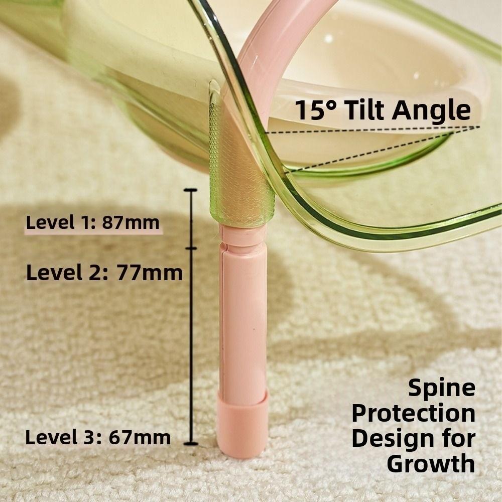 Double Bowls Cat Food Water Bowl Anti-flip Elevated Pet Feeder Bowl Pet High Footed Bowl  Household