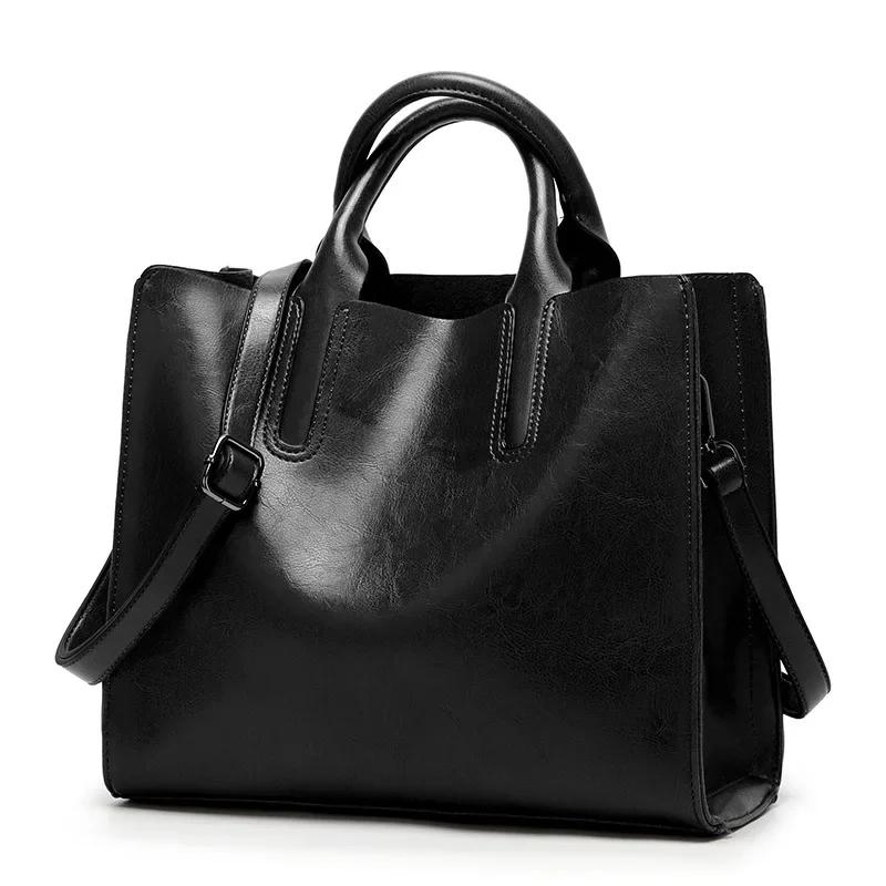 

Women Shoulder Bag PU Leather Tote Bag Female Leather Crossbody Messenger Bags for Women чёрный