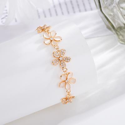 Seiko Micro-inlaid Opal Flower Bracelet Versatile New Sweet Small Fresh Flower Jewelry Hair