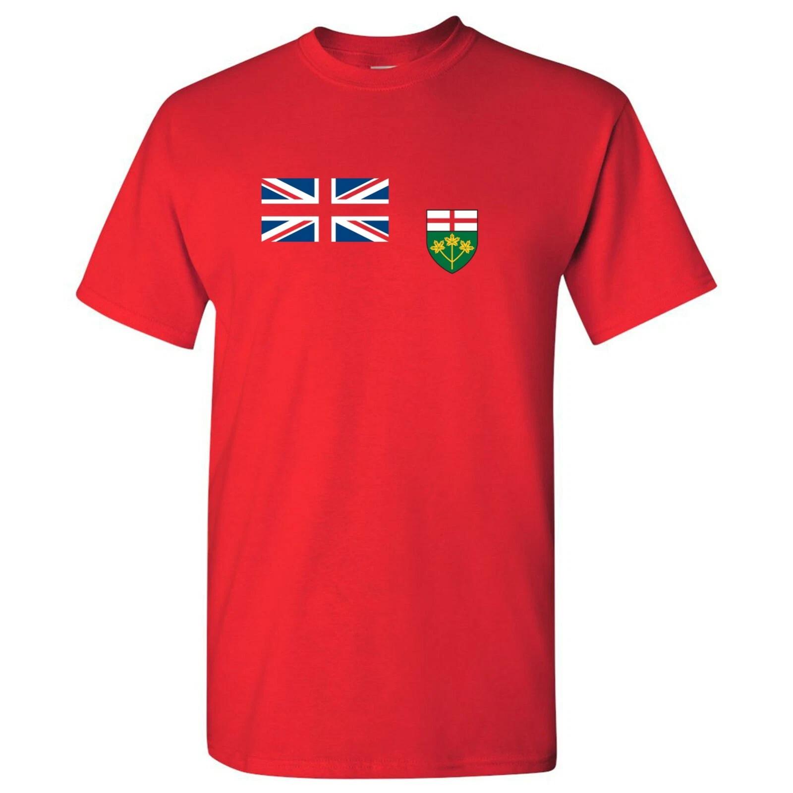 Ontario Flag - Canadian Pride Short Sleeve T-Shirt - Red 3XL