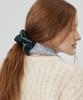 The-Abon Line Two-Tone Hair Scrunchie Black