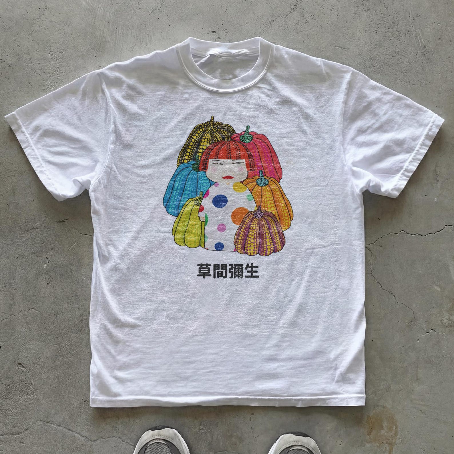 Yayoi Kusama Pumpkin T-Shirt | Japanese Art Graphic Tee | Polka Dot Unisex Streetwear Shirt 2XL