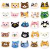 50 Cute Cat Head Cartoon Stickers for Phone, Journal, or Thermos Cup