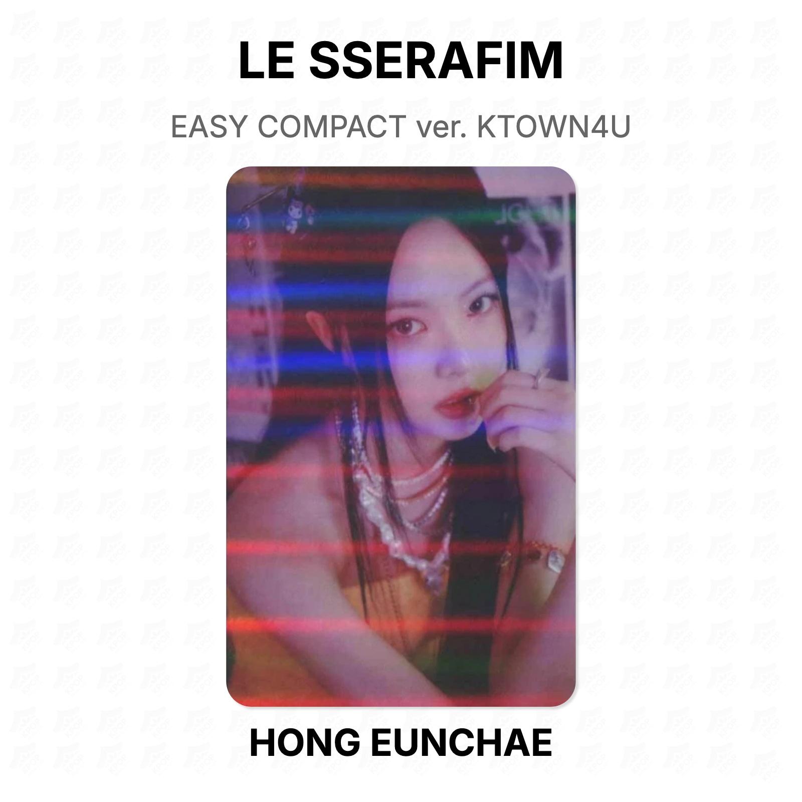 LE SSERAFIM EASY COMPACT ver. KTOWN4U Official Photocard HONG EUNCHAE