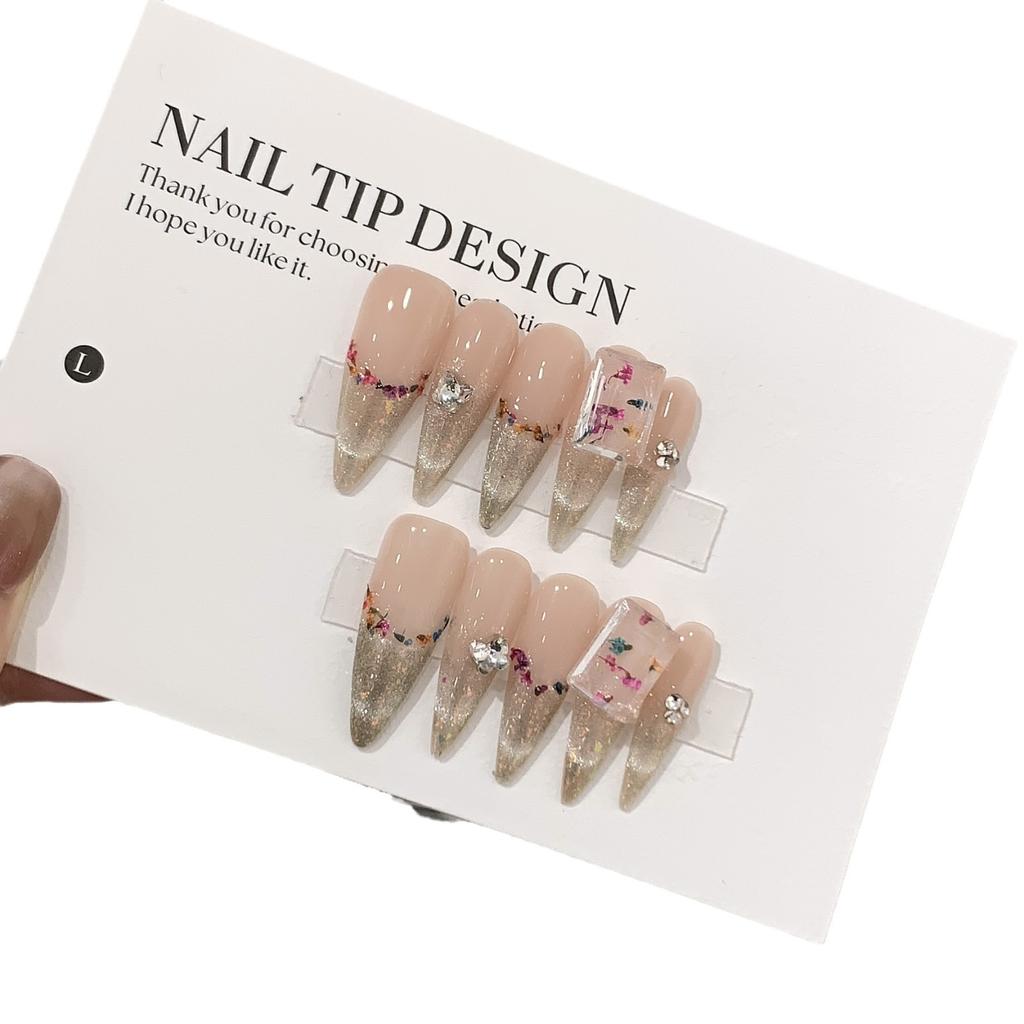 Immortal Dried Flower Gradient French Cat Eye K9 Puzzle Square Drilling Milky Way Dead Leaf Patch