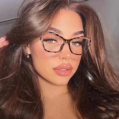 Retro Square Light Eyeglass Frame Women Men Transparent Unisex Glasses For Female Male