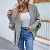 Drizzle 2023 Women's Batwing Sleeve Knitted Cardigan Sweater Solid Color, European & American Style.