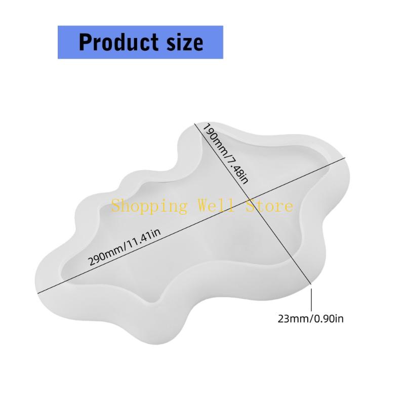 KX4B Waves Tray Molds Storage Tray Silicone Mould Crafting Molds Epoxy Resin Molds Jewelry Tray Molds Castings Molds
