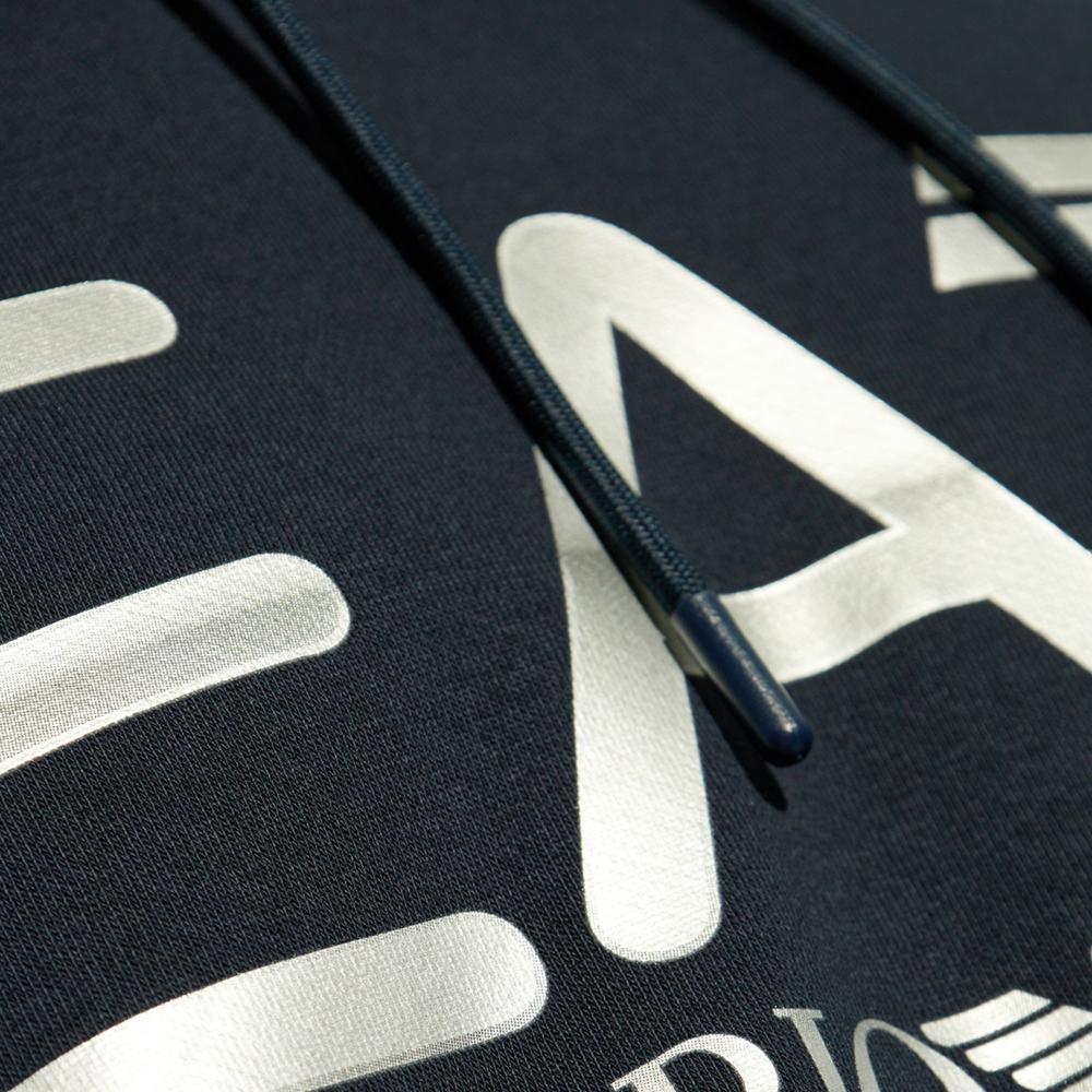 Emporio Armani Letter Print Drop Shoulder Long Sleeve Pullover Sweatshirt Men Sweatshirt Dark-Blue 6DPM16-PJSHZ-1562