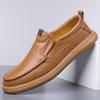 Summer Autumn Loafers for Men Solid Color Fashion Casual Leather Shoes Male Breathable Driving Shoes