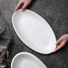 Elegant Oval Ceramic Fish Plate