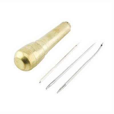 1set Copper Awl, Upper Shoe Cone, Copper Handle, Crochet, Hollow Needle, Sole Needle Cone, Sewn Bag, Repair Shoes