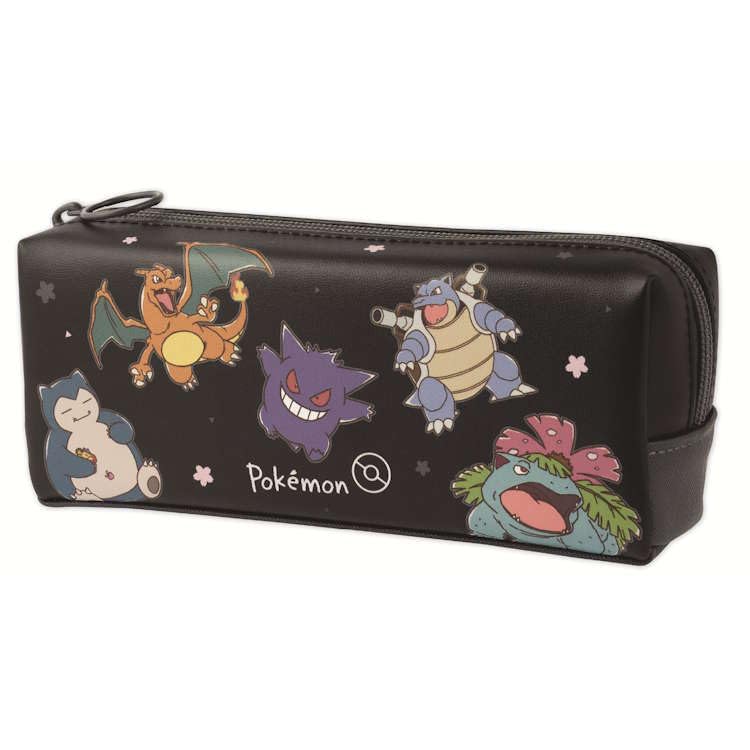 Kamio Japan BOX Sakura Black Pen Case Pen Pouch Pen Box Small Item Case 060370 Pokémon Multi-Case