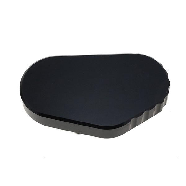 Black Aluminum Motorcycle Kickstand Pad Side Stand Enlarged Base - 1 pc