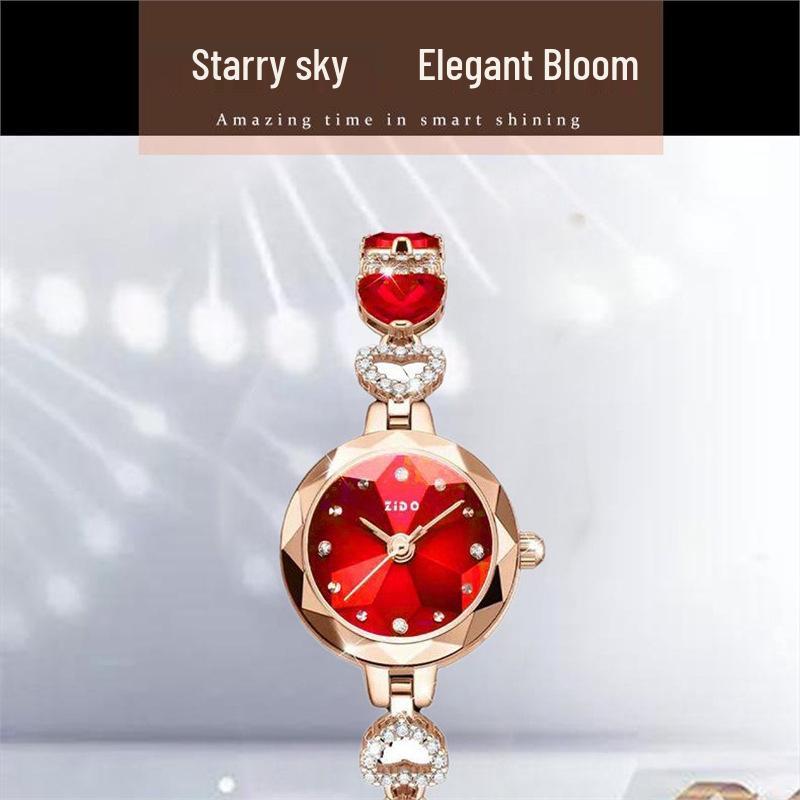 ZIDO Elegant Women's Crystal Rhinestone Waterproof Quartz Wristwatch