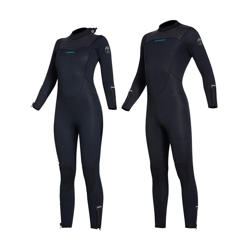 5mm Fullsuit Wetsuit Men Women Chloroprene Neoprene Diving Surfing Snorkeling Winter Swimming Thermal Protection