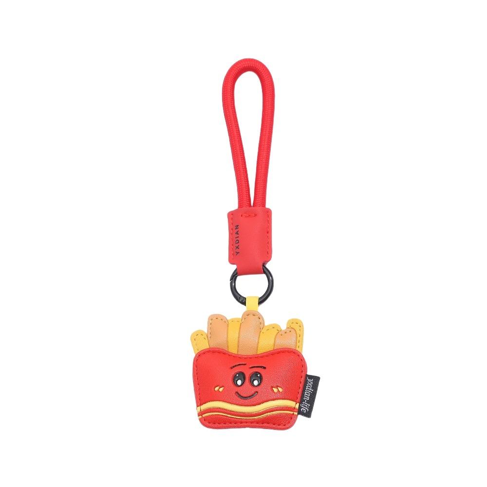 

Funny Ice Cream Pendant Cartoon Car Key Ring Fashion Coffee Cup Shape Keychain Gift French Fries