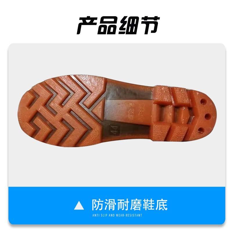 rain boots rain shoes men's medium tube men's industrial and mining warm rain boots black waterproof, non-slip and wear-resistant acid