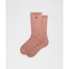 Lululemon Unisex Fuzzy Crew Socks Red Clay