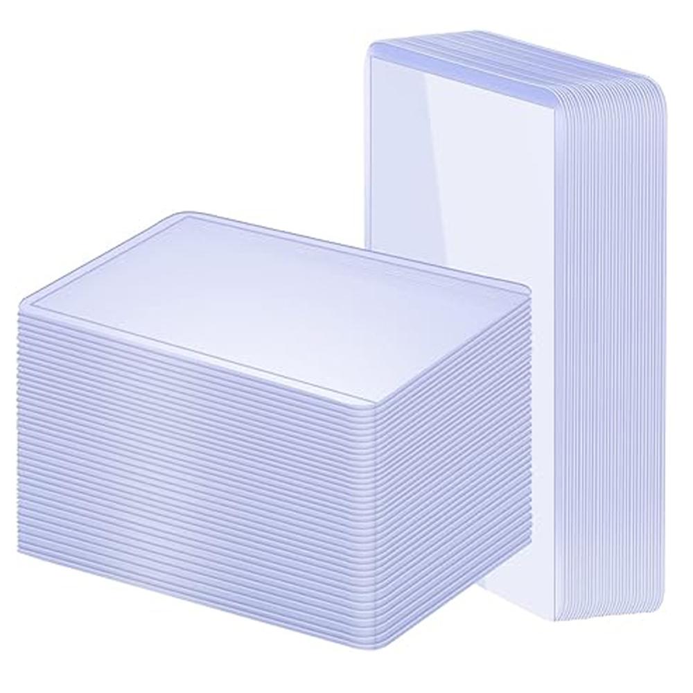 Transparent PVC Card Protection Sleeves for Collectible Trading Basketball Sports Idol Cards 35PT Game Card Holder Cover 3x4''