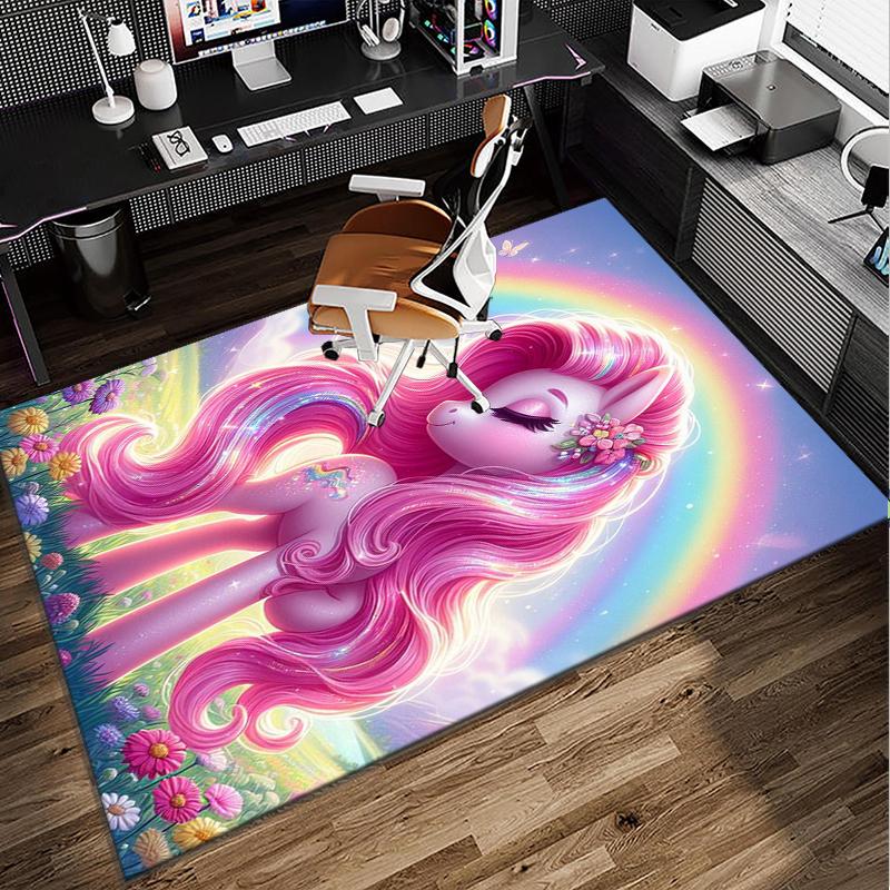 Magical Unicorn Fantasy Office Rug Chair Mat, Entryway Carpet, Suitable for Front Door, Bedroom, Living Room, Desk, Holiday Gift