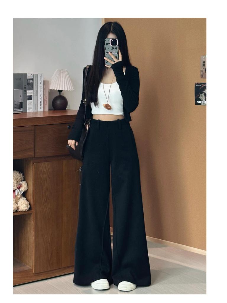 Frühling 2026 Damen Amerikanischer Stil Niedrige Taille Grau Spicy Girl Micro-Flare Jogginghose: Schmal Geschnitten, Po-Hebend, Bequem, Lässige Lange Hosen