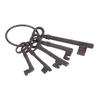 1pc Vintage Cast Iron Key Rings Ornaments Heavy Duty Metal Keys Chain Rustic Skeleton Antique Decor Bar/Home/Restaurant Wall