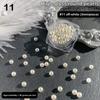 1 Scatola di Perle Stereoscopiche Mini Perle Rotonde Accessorio Decorativo per Pittura Unghie Patch Diamante per Unghie