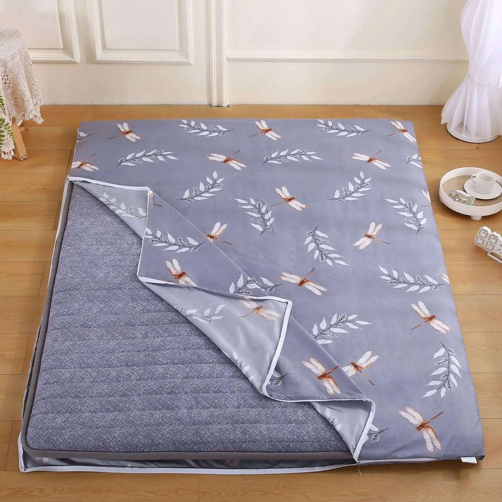 All-Inclusive Floor Bunk Dirty Cushion Cover Comfortable Mattress Cover Dust-Proof Sanded Bed Cover Removable Washable