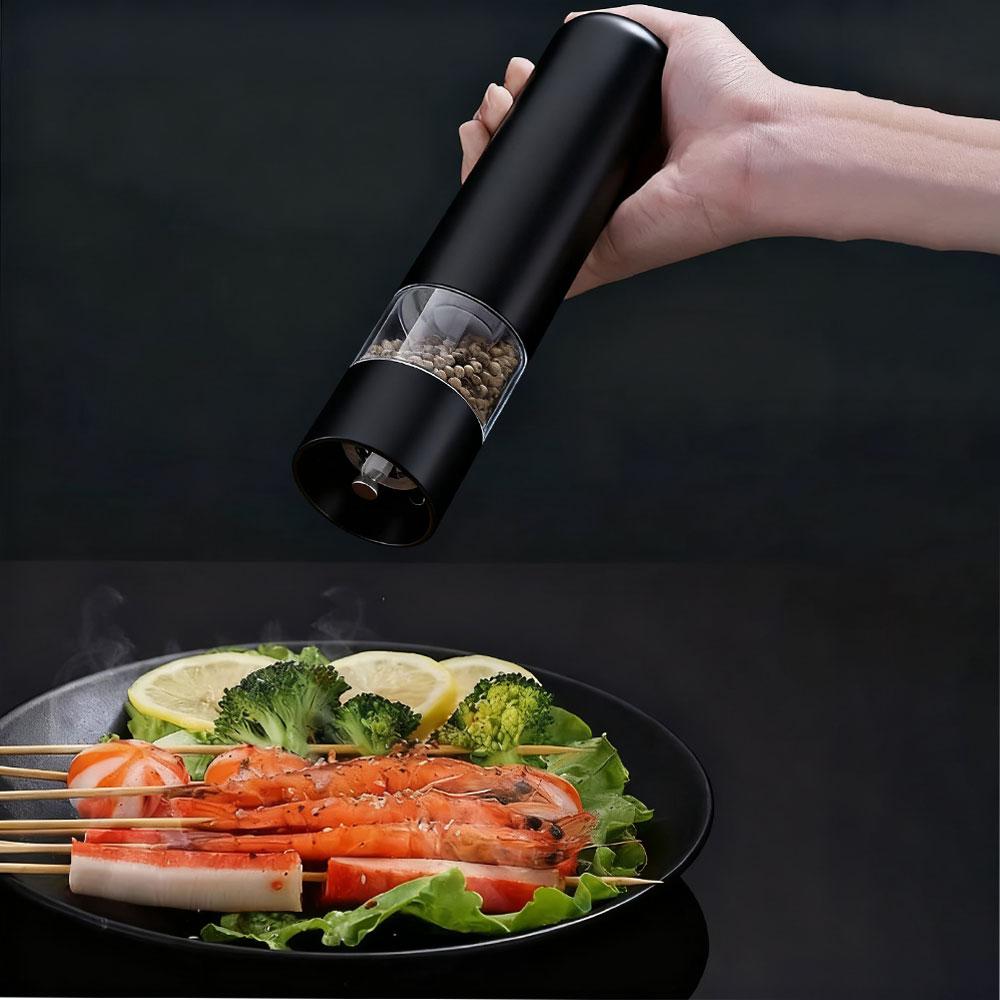 1pc Automatic Electric Pepper Grinder And Salt Mill-Adjustable Spice Crusher For Supplies Reusable kitchen Gadgets