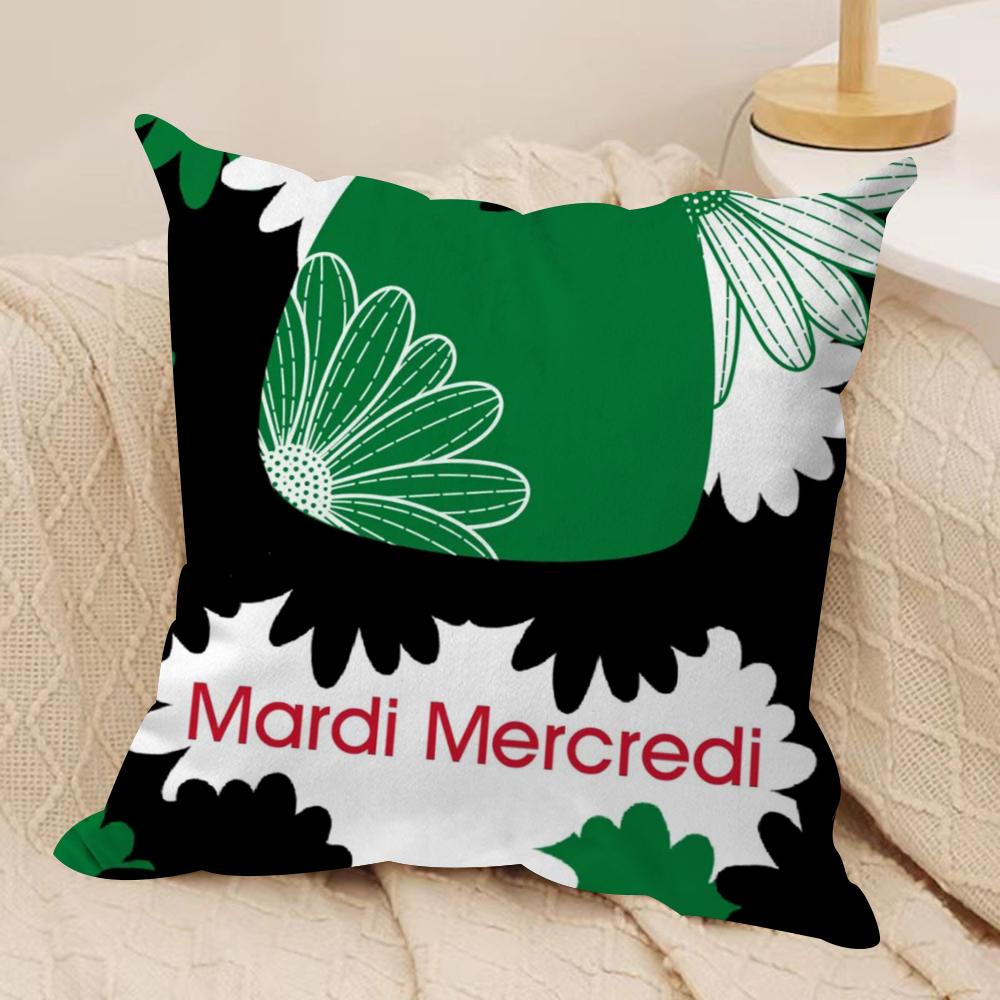 Luxury MMardi MMercred Cushion Cover Soft Plush Throw Pillow Cover DoubleSided Decorative Case Sofa Bedroom Home Decor
