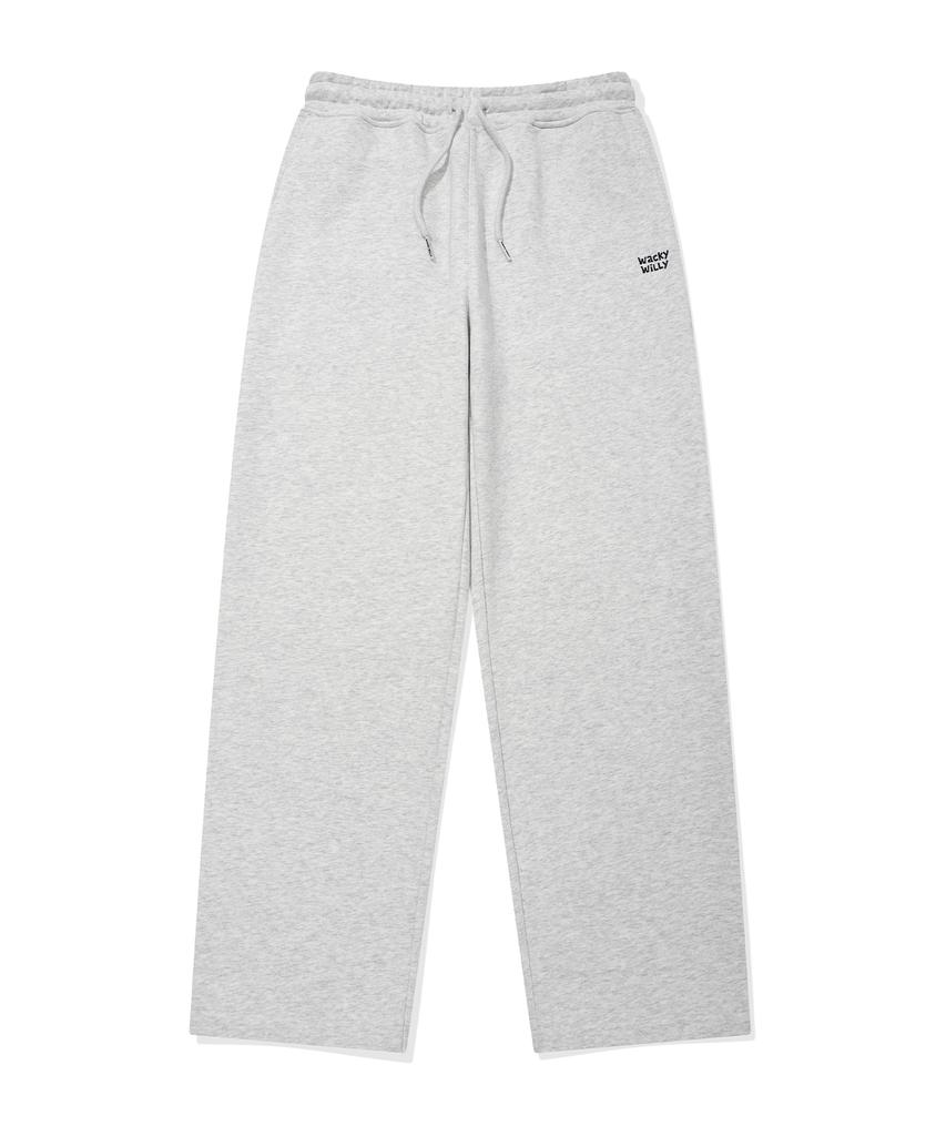 WACKY WILLY Signature Sweat Semi-Wide Pants Light Grey