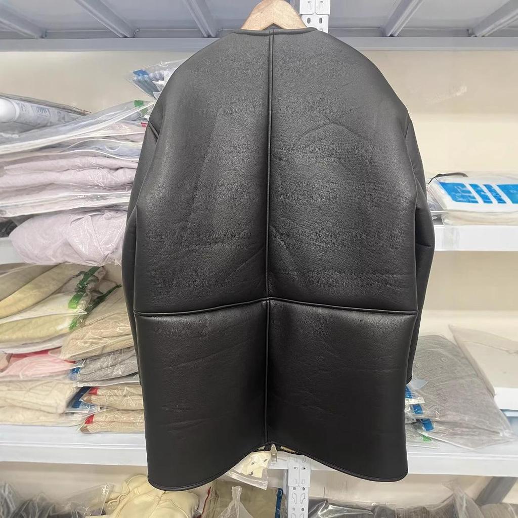 Europäischer & Amerikanischer Damen 2024 Herbst/Winter Doppelseitiger Rundhals Langarm Trenchcoat