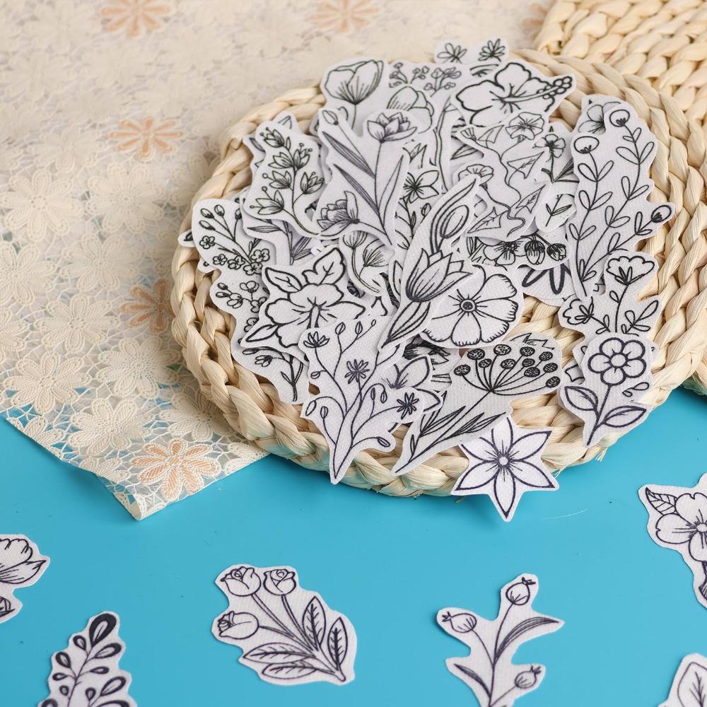 Water Soluble Flower Embroidery Patternser Daisy Flowers Animal Patterns Stick and Stitch Embroidery Paper DIY Hand Sewing