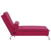 Massage Chaise Lounge with Neck Roll Burgundy Velvet