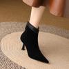 fashion Designer Vintage Women Ankle Boots Fashion Pointed Toe Modern Short Booties Ladies Elegant High Heels Botas Mujer