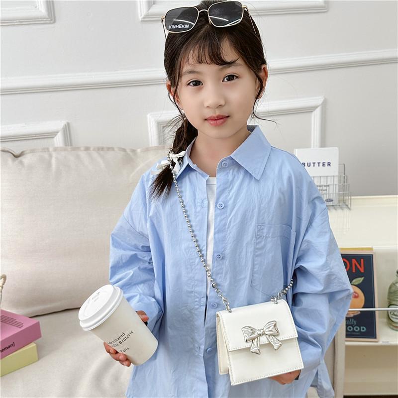 Adorable Mini Bowknot Crossbody Bag For Kids Trendy Chain Design In Multiple Colors