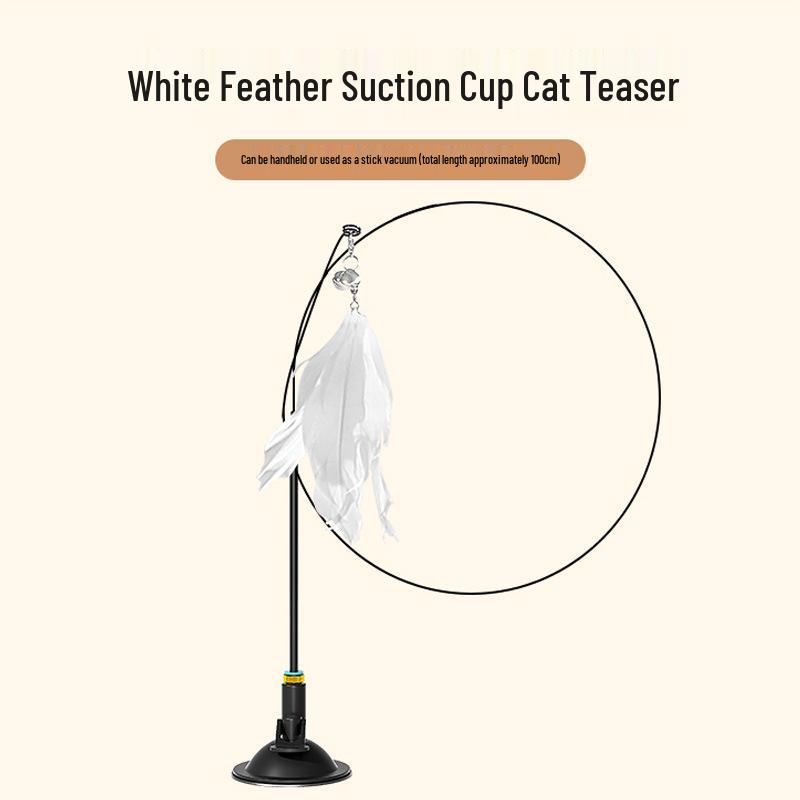 Self-Entertainment Cat Teaser Wand with Suction Cup - Stress Relief Toy for Kittens
