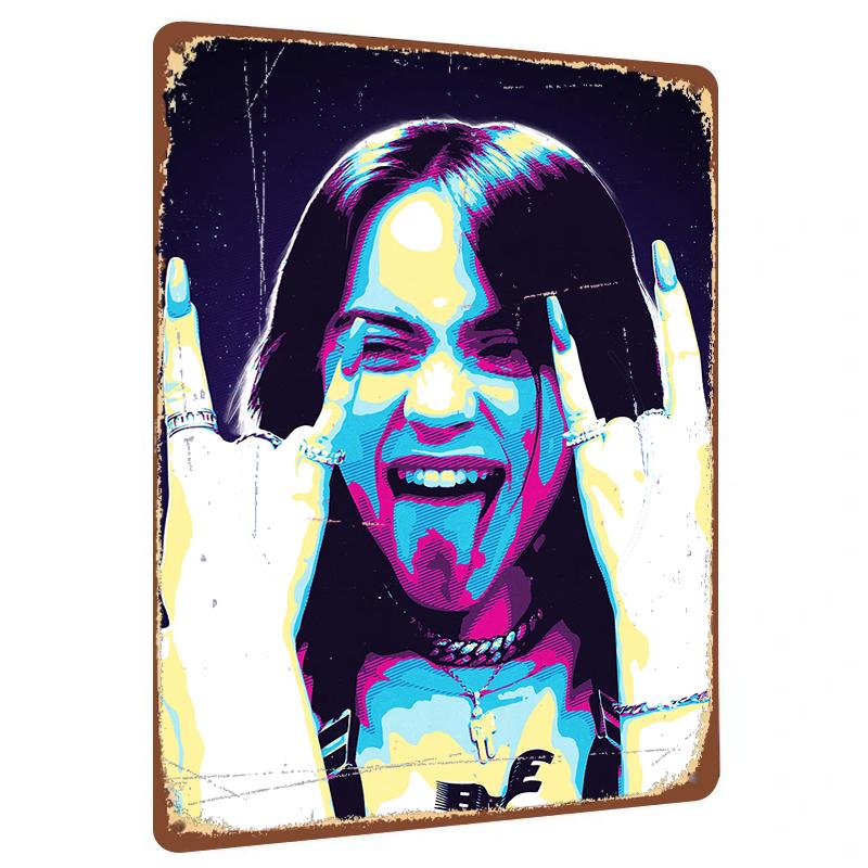

Trendy Character Gesture Art Custom Metal Tin Sign Home Decor Wall Art Living Room Bedroom Bar Hanging Painting 20x30cm（7.8x11.8inch）