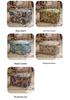 Nordic Oil Painting-Style Futon Cushion: Retro Light Luxury for Living Room Floor or Seat.