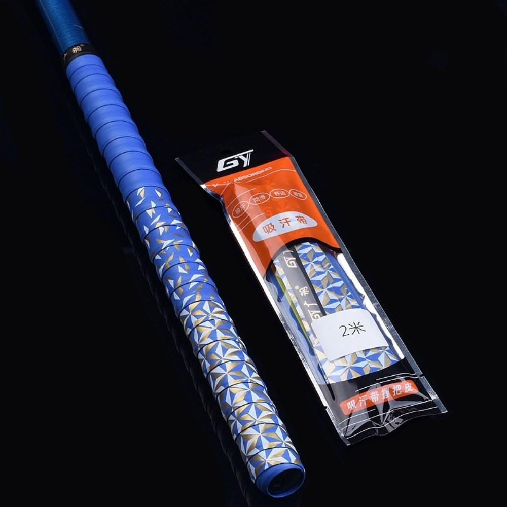 Anti-slip Fishing Rod Sweatband Shock-Absorbing Badminton Racket Grips Wrap  Racquet Supplies синий